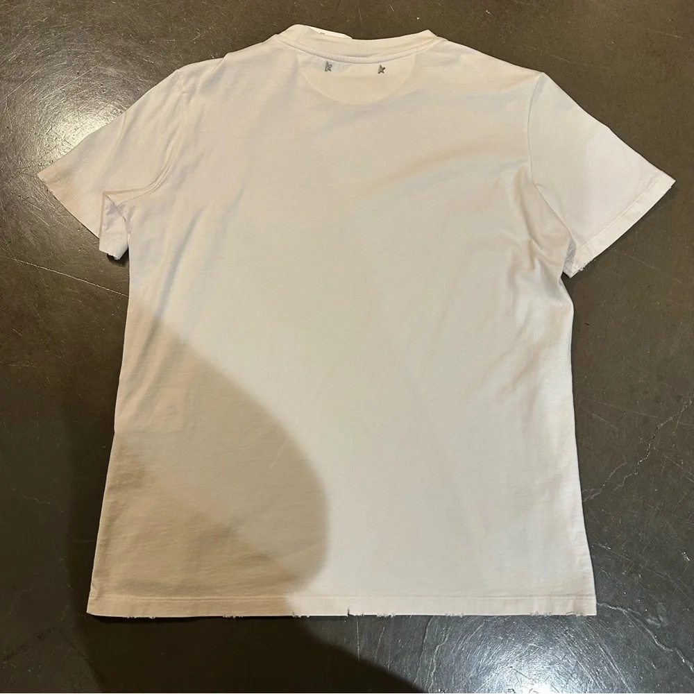NWT - Women’s Golden Goose - White Short Sleeve Tee w/Crystals - Size XS - Picture 4 of 10